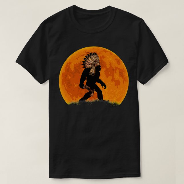 Camiseta Bigfoot Americano Nativo (Frente do Design)