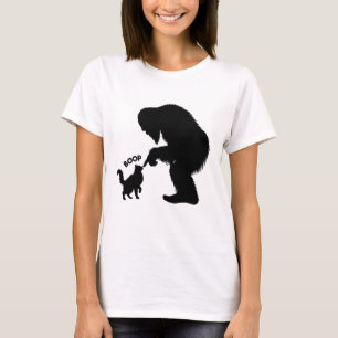 Camiseta Bigfoot Brincalhão Gato de Cabelo Comprido Boop