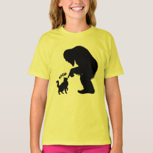 Camiseta Bigfoot Brincalhão Gato de Cabelo Longo Boop 