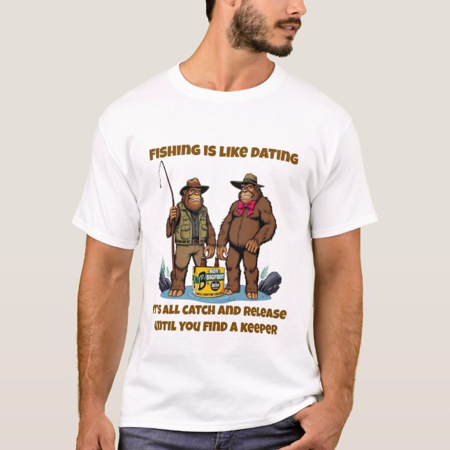 Camiseta Bigfoot Catching A keeper (Frente)