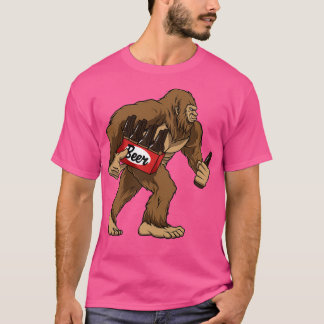 Camiseta Bigfoot Cerveja Engraçado Sasquatch Yeti