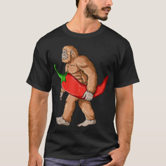 Camiseta Bigfoot Chili Pepper Sasquatch Mexicano Jalapeno