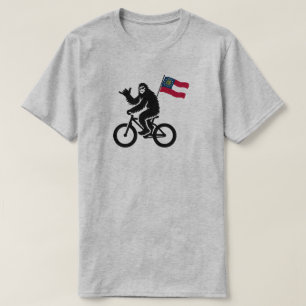 Camiseta Bigfoot ciclando a bandeira da Geórgia