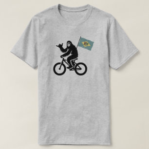 Camiseta Bigfoot Ciclista Bandeira de Delaware