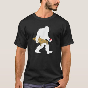 Camiseta Bigfoot Cornhole Sasquatch Criptídeo Saco Lançando