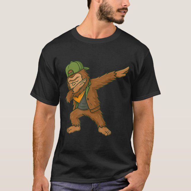 Camiseta Bigfoot Dab Sasquatch Streetwear Funny Men Women K (Frente)