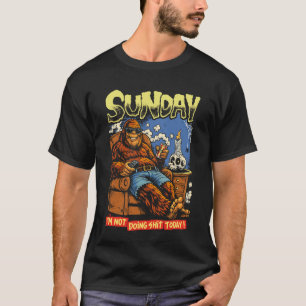 Camiseta Bigfoot Domingo Não Estou Fazendo Nada Hoje Sasqua