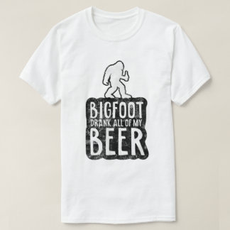 Camiseta Bigfoot Drank My Beer Funny Camping Tee