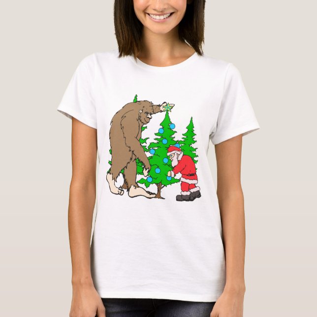 Camiseta Bigfoot e Natal do papai noel (Frente)