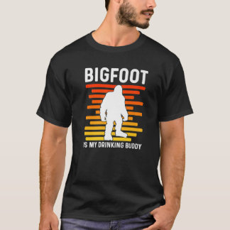 Camiseta Bigfoot É O Meu Bebendo Amigo Retro Sasquatch