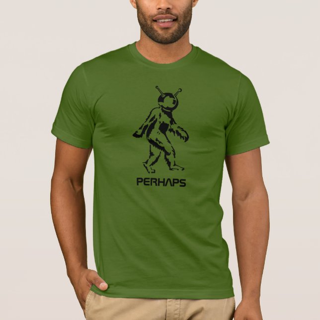 Camiseta BIGFOOT É UMA ALIENÍGENA, o T-SHIRT (escuro na (Frente)