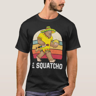 Camiseta Bigfoot El Squatcho Cinco de Mayo Mexican Poncho S