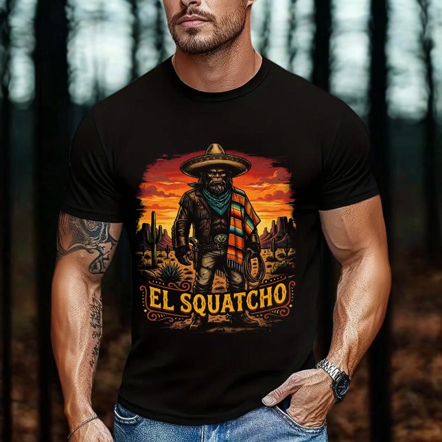 Camiseta Bigfoot El Squatcho Mexicano Cinco de Maio  (Criador carregado)