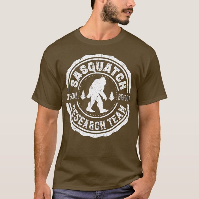 Camiseta Bigfoot Encontrando Homens da Equipe de Pesquisa S (Frente)