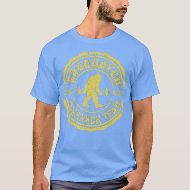 Camiseta Bigfoot Encontrando Homens da Equipe de Pesquisa S (Frente)