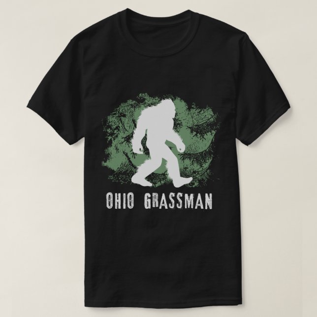 Camiseta Bigfoot Grassman Cryptid Ohio Valley Park Sasquatc (Frente do Design)