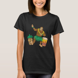 Camiseta Bigfoot Hawaii Hula Dançando Aloha Beach S