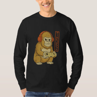 Camiseta Bigfoot Japanese Gamer Art Men Boy Funny Retro Gam