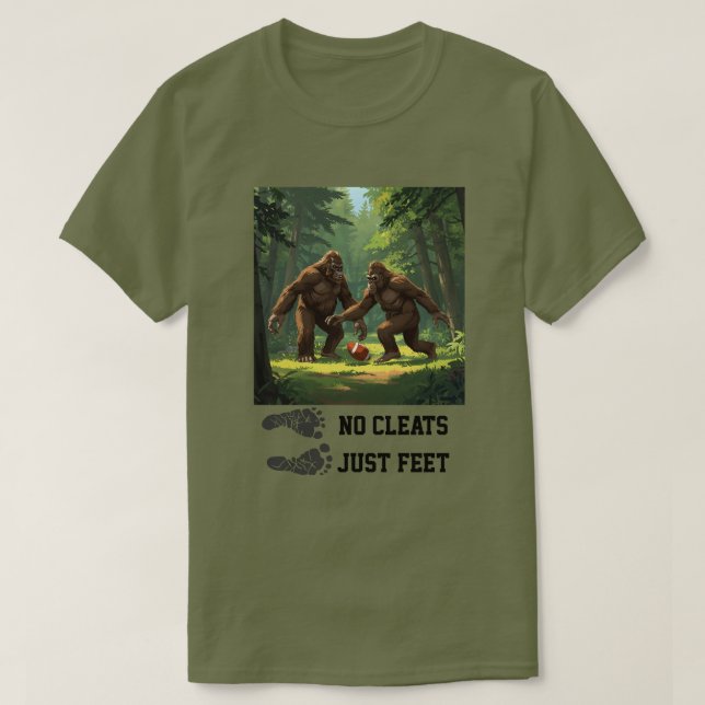 Camiseta Bigfoot jogando T-Shirt no futebol (Frente do Design)