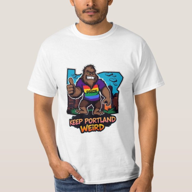 Camiseta Bigfoot Keep Portland Weird (Frente)
