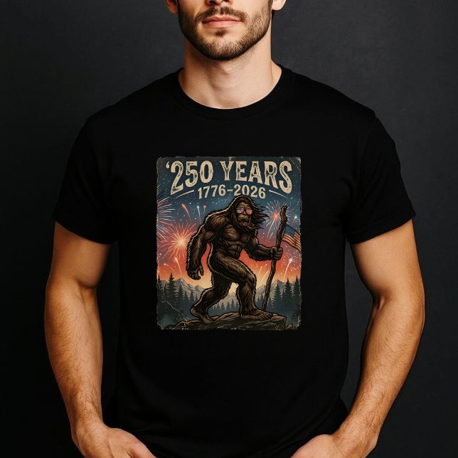 Camiseta Bigfoot Merica Firework 4th of July 250 Anniversar (Criador carregado)