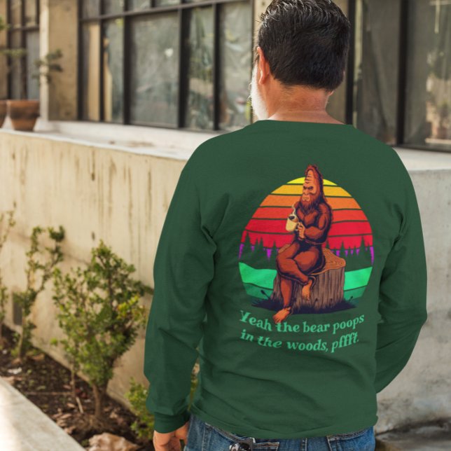 Camiseta Bigfoot Morning Coffee Words of Wisdom Bear Poops (Criador carregado)