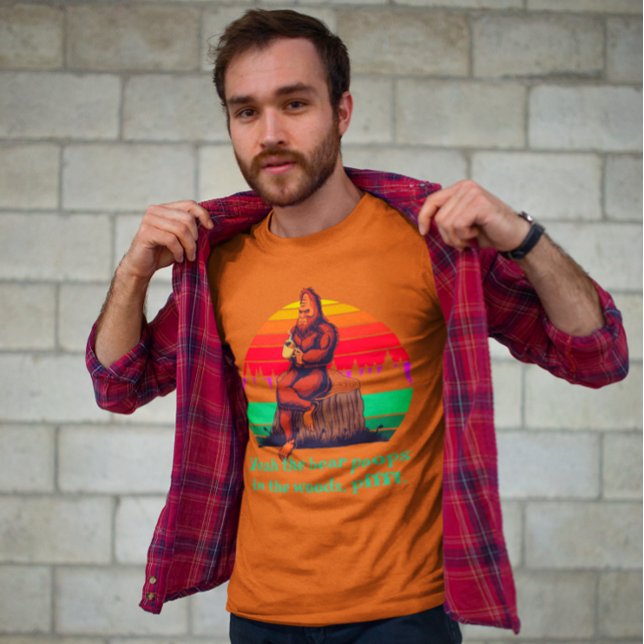 Camiseta Bigfoot Morning Coffee Words of Wisdom Bear Poops (Criador carregado)