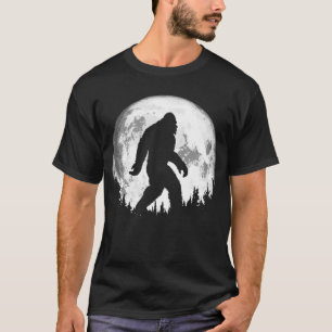 Camiseta Bigfoot Night Stroll! Lua Cheia legal E Árvores Sa