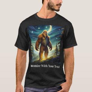 Camiseta Bigfoot Night Woods Moon Stars