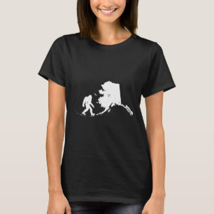 Camiseta Bigfoot no Alaska - Mapa Estatal Sasquatch Men Gif