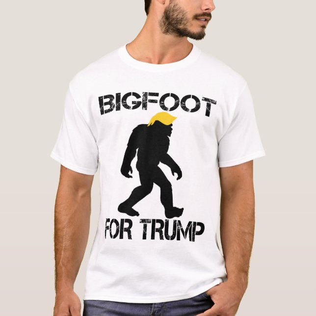 Camiseta Bigfoot Para Trump Eleições 2024  (Frente)