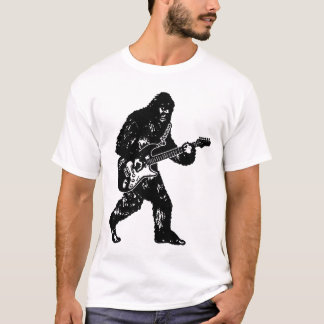 Camiseta Bigfoot que joga a guitarra elétrica Sasquatch V