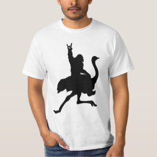 Camiseta Bigfoot Riding Ostrich