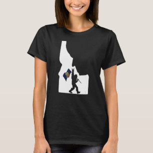 Camiseta Bigfoot Rock and Roll Silhouette State de Idaho Fl
