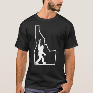 Camiseta Bigfoot Rock and Roll Silhouette State de Idaho Sa