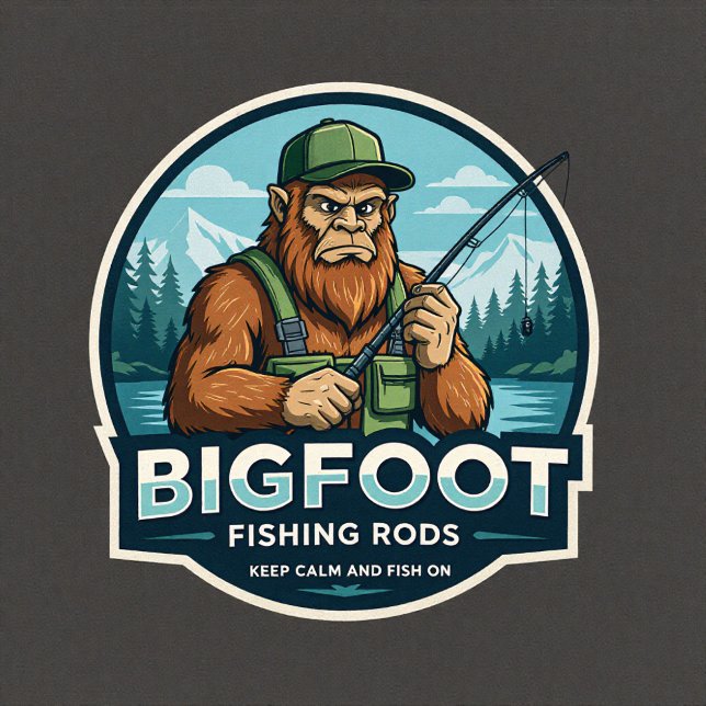 Camiseta Bigfoot Rods Keep Calm And Fish On (Criador carregado)