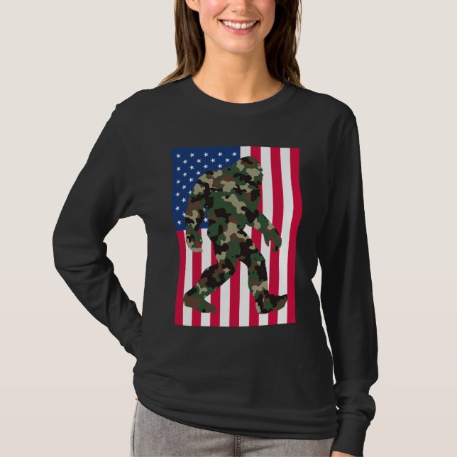Camiseta Bigfoot Sasquatch Camo (Frente)