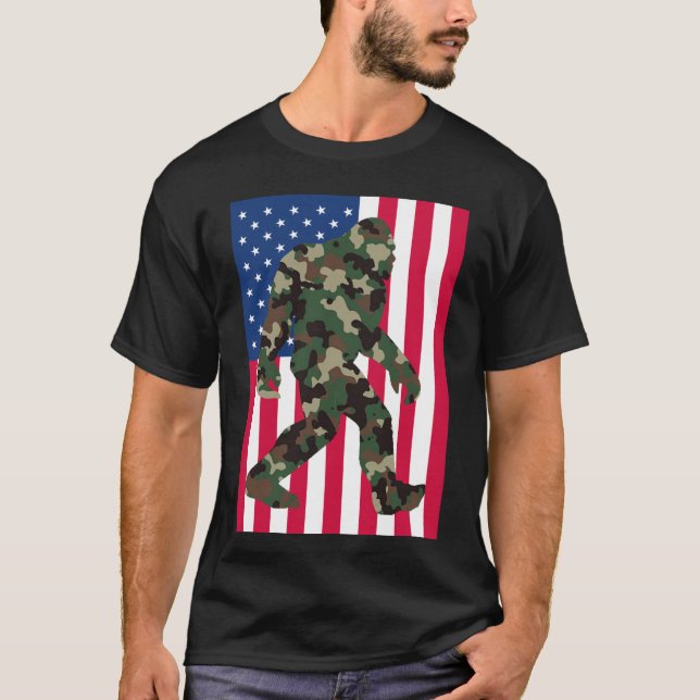 Camiseta Bigfoot Sasquatch Camo (Frente)