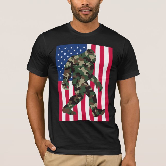 Camiseta Bigfoot Sasquatch Camo (Frente)