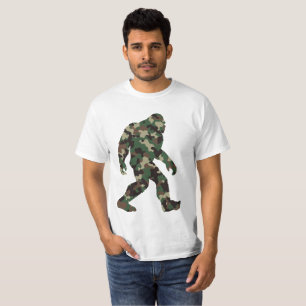Camiseta Bigfoot Sasquatch Camuflagem