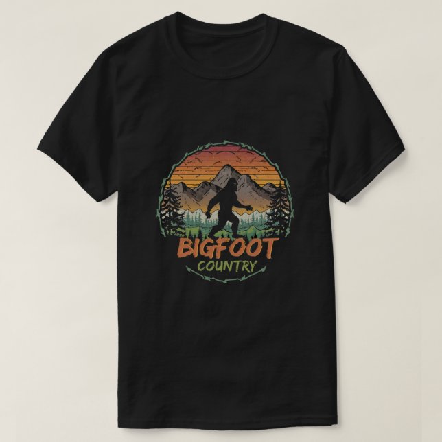 Camiseta Bigfoot Sasquatch Country (Frente do Design)
