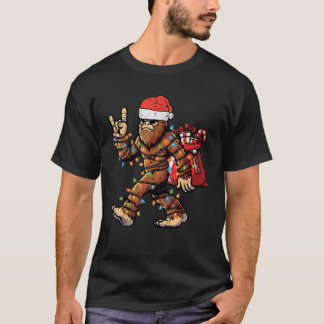 Camiseta Bigfoot Sasquatch Rock Xmas Rocker Men B