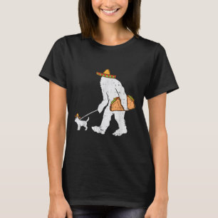 Camiseta Bigfoot Sasquatch Taco Chihuahua Funny Cinco De Mã