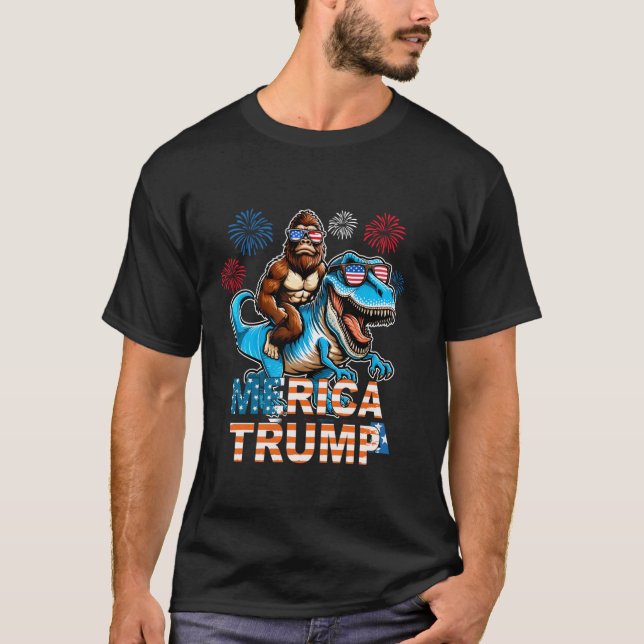 Camiseta Bigfoot Sasquatch Trump Biden 2024 (Frente)