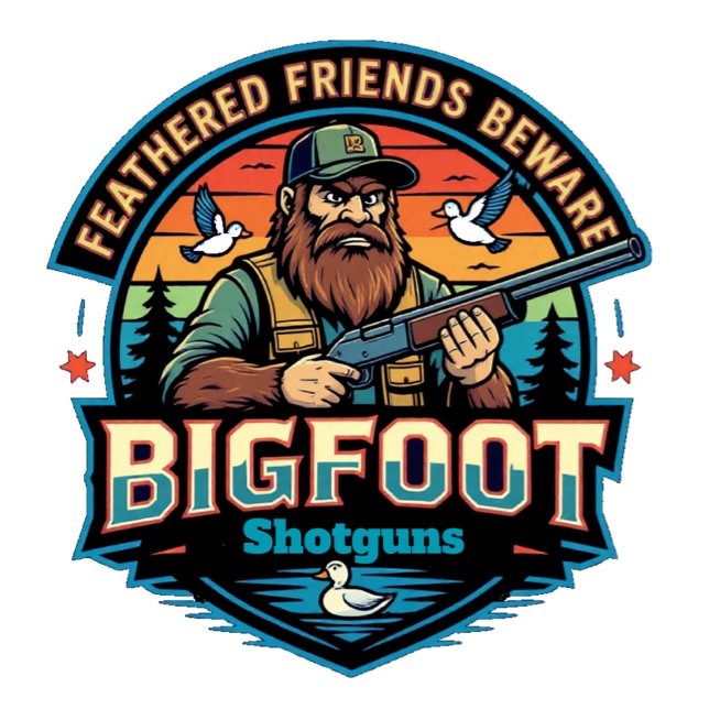 Camiseta Bigfoot Shotguns Feathered Friends Beware (Criador carregado)