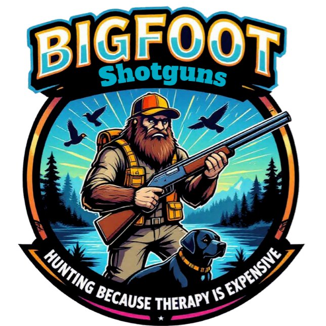 Camiseta Bigfoot Shotguns Hunting is Cheaper Than Therapy (Criador carregado)