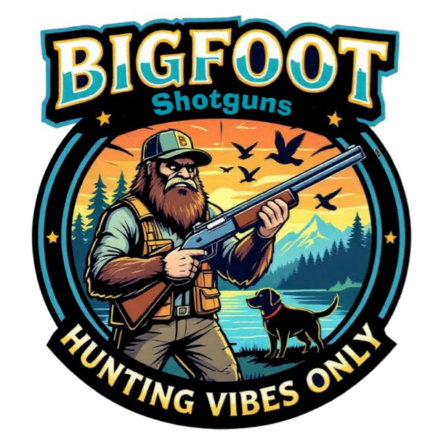 Camiseta Bigfoot Shotguns Hunting Vibes Only (Criador carregado)