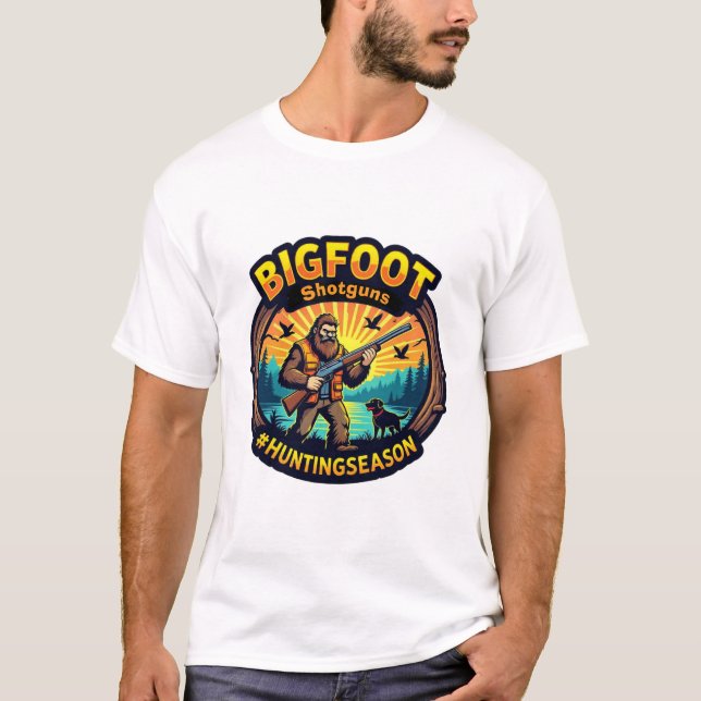 Camiseta Bigfoot Shotguns #Huntingseason (Frente)