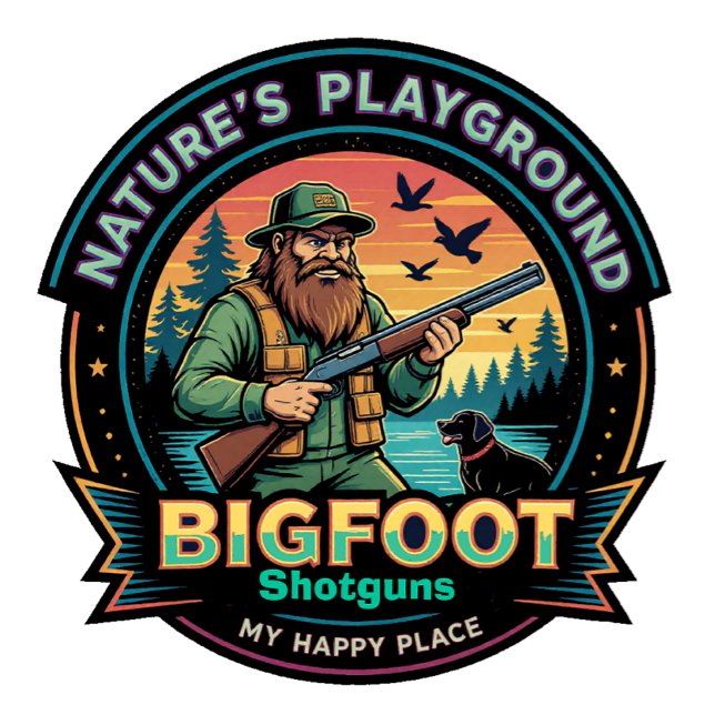 Camiseta Bigfoot Shotguns Natures Playground My Happy Place (Criador carregado)