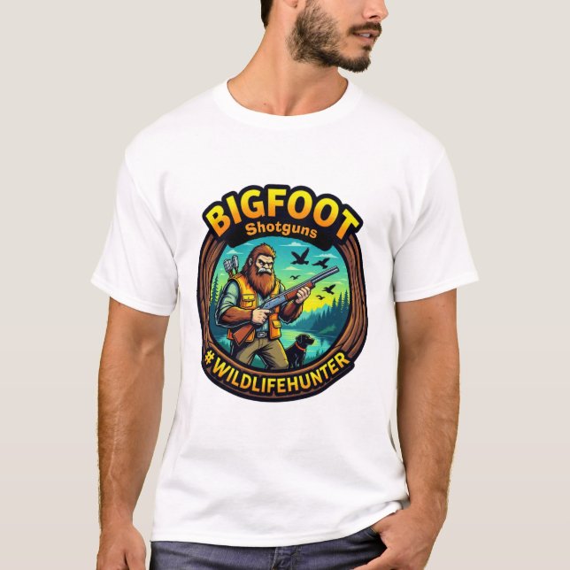 Camiseta Bigfoot Shotguns #Wildlifehunter (Frente)